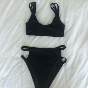 Black cutout bikini